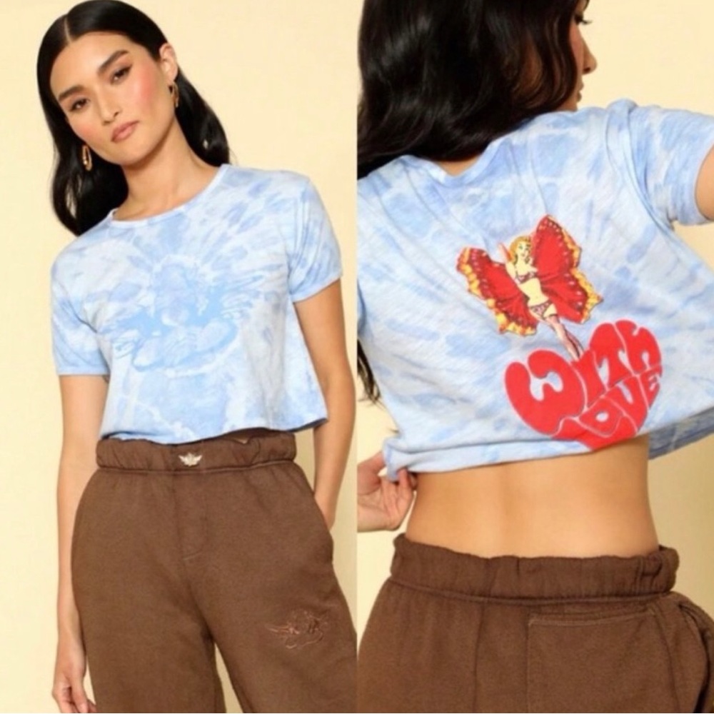 BOYS LIE lady butterfly cropped tee